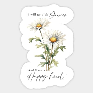 Daisy Flower & Quotation Sticker